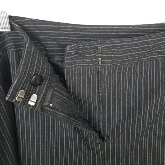 Lane Bryant Black with Grey Pink Pinstripes Pants Women's Size 24 Regular - Picture 4 of 7